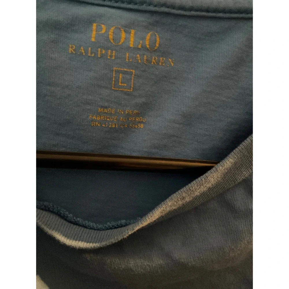 Polo Ralph Lauren Mens Graphic T-Shirt Blue Short Sleeve Crew Neck Large L